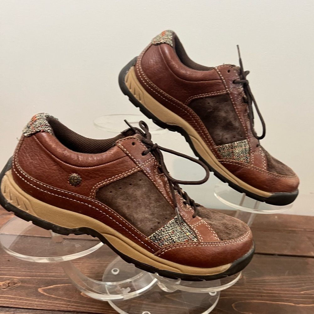Taos Joyce Women's Brown Leather Suede Shoes Patchwork Driving SZ 6